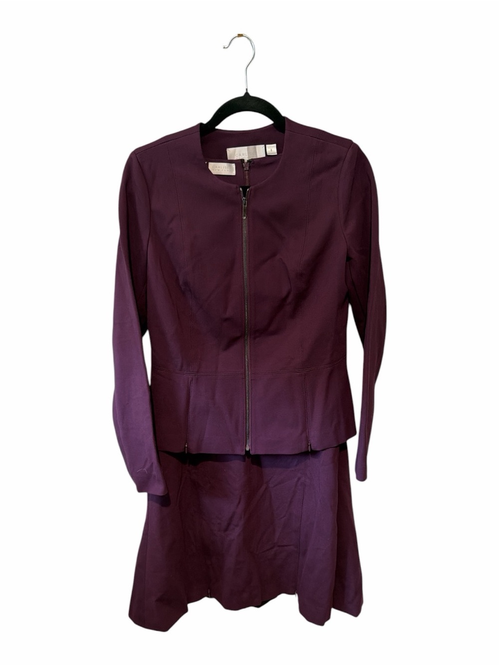 Carlisle New York Women's Sleeveless A-linePlum Dress‎ and Jacket Size 8